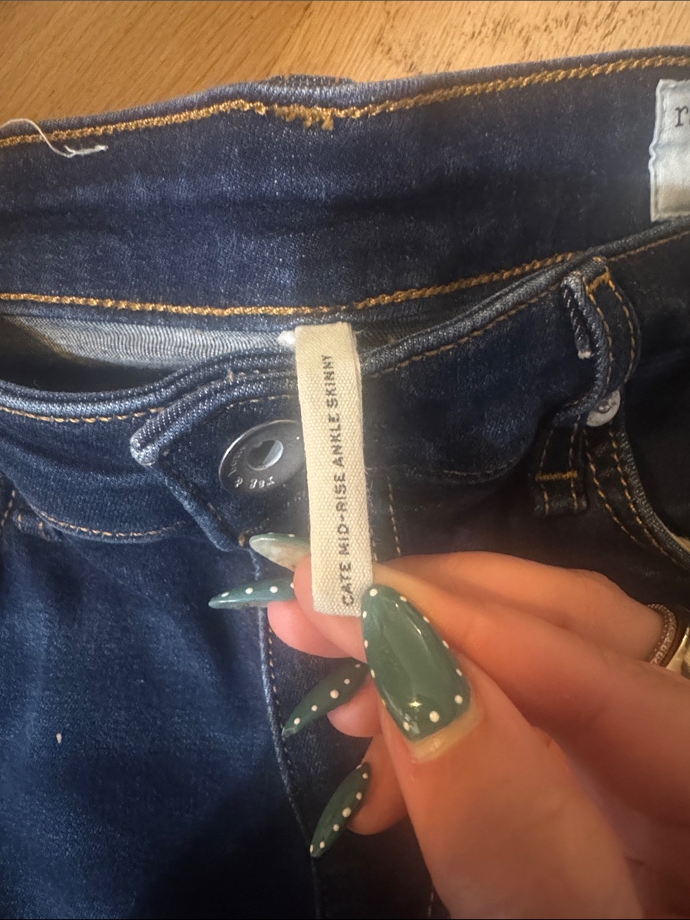rag & bone Dark Indigo Skinny Jeans cate mid rise ankle skinny jeans - Picture 3 of 4